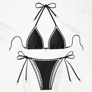 Elegant Black and White Women's Bikini